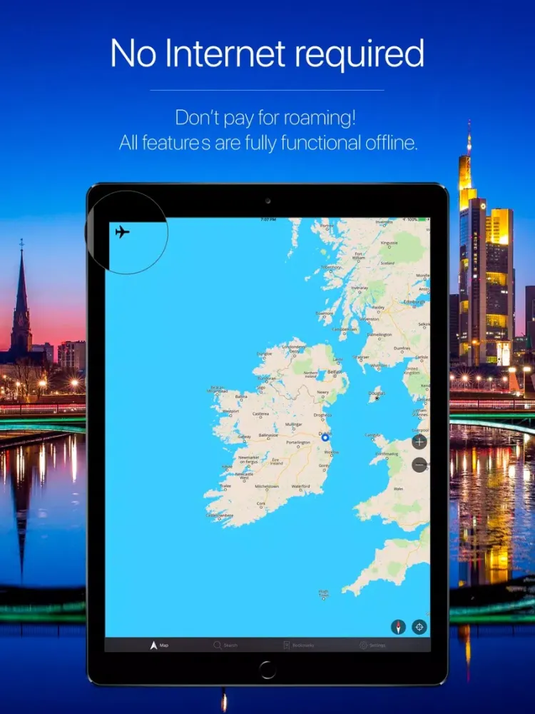 Ireland Offline Navigation iPad  Screenshots