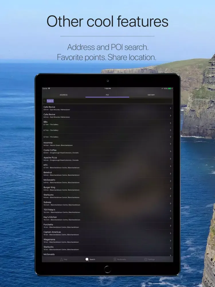 Ireland Offline Navigation iPad  Screenshots
