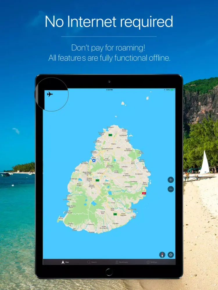 Zrzuty ekranu Mauritius Offline Navigation iPad 