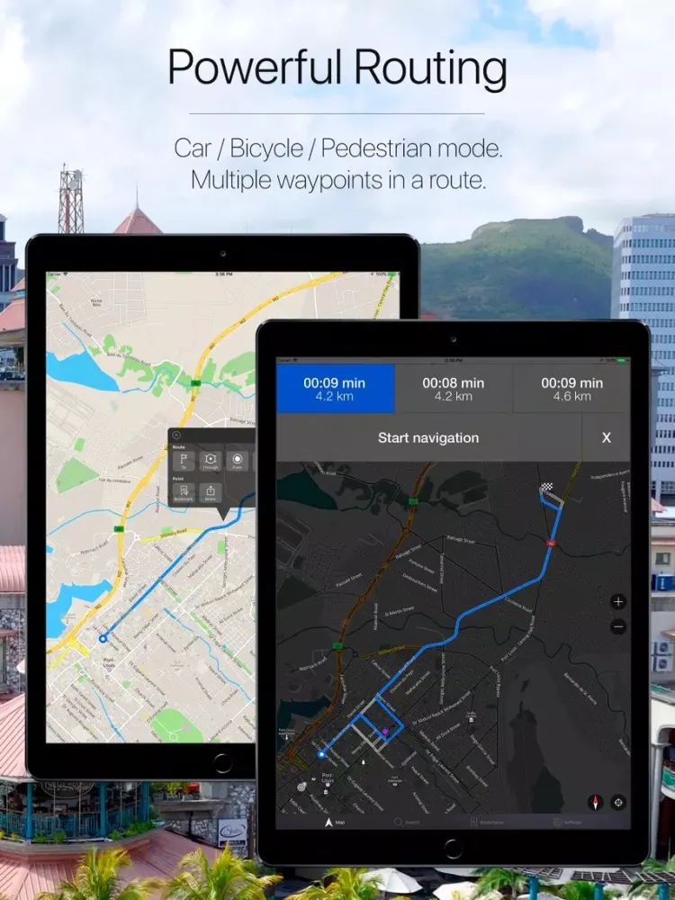 Zrzuty ekranu Mauritius Offline Navigation iPad 