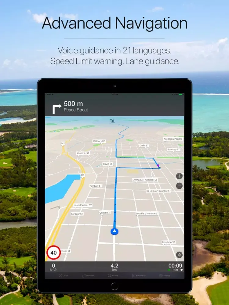 Zrzuty ekranu Mauritius Offline Navigation iPad 