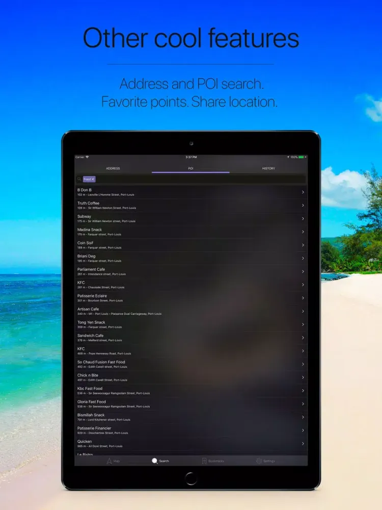 Zrzuty ekranu Mauritius Offline Navigation iPad 