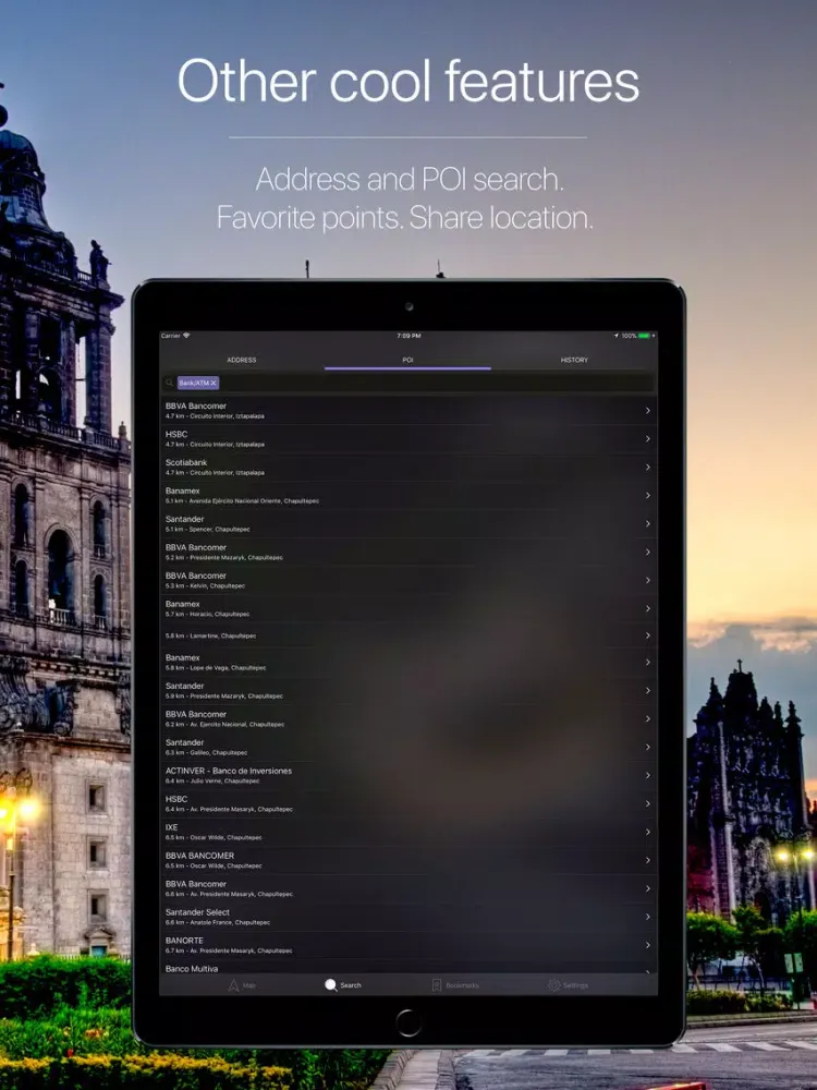 ภาพหน้าจอของ Mexico Offline Navigation iPad 