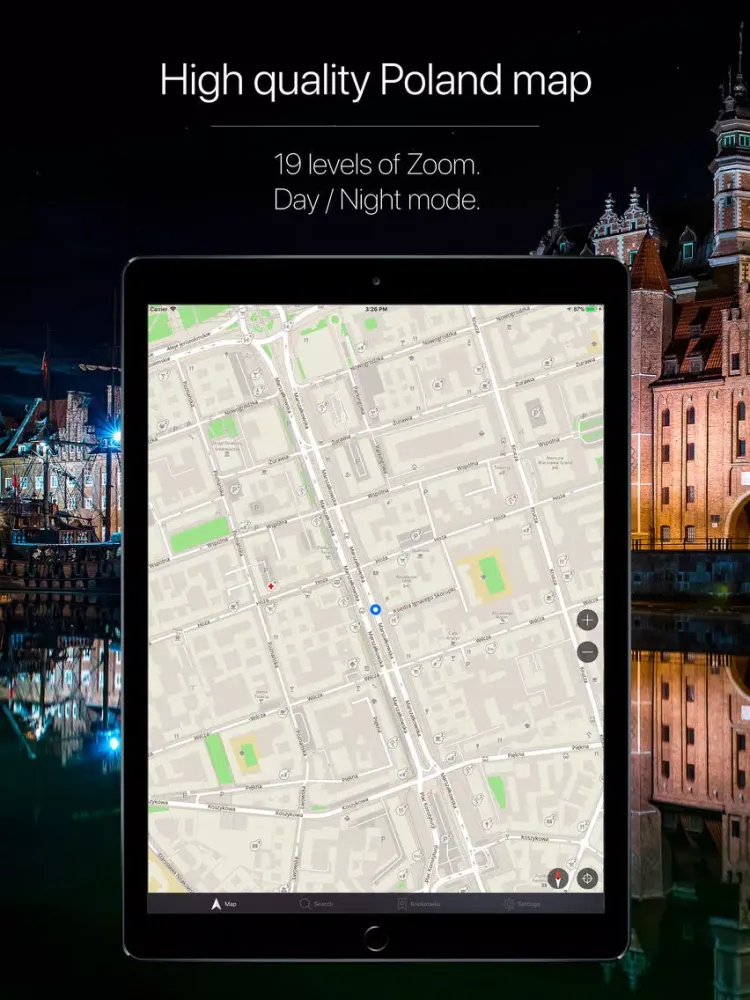 Poland Offline Navigation iPad  스크린샷
