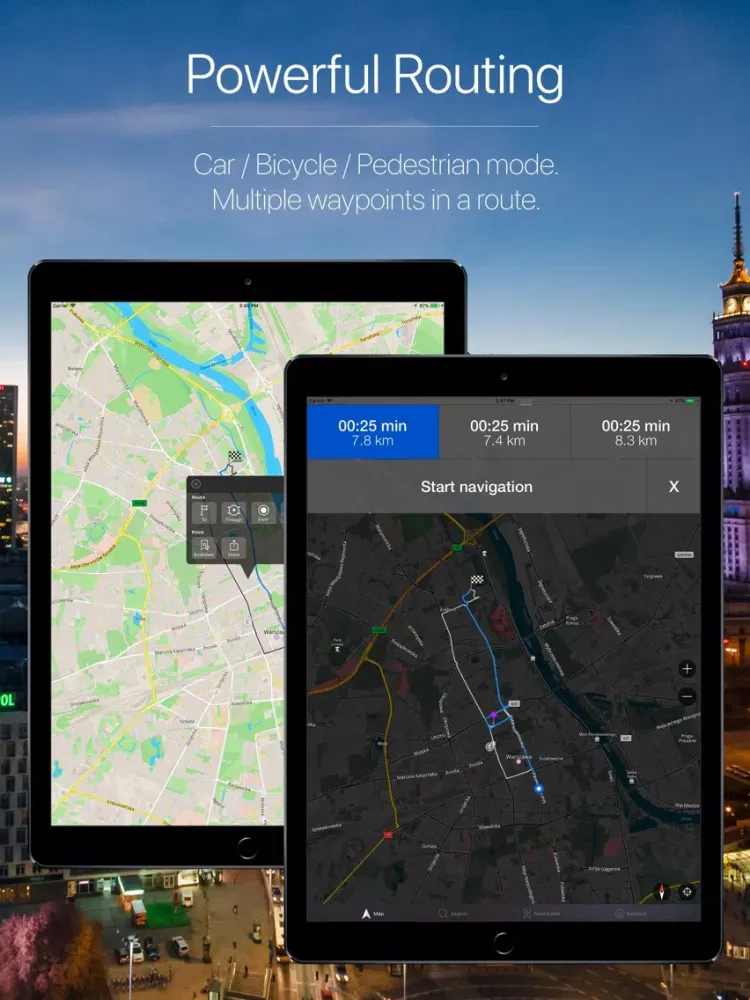 Poland Offline Navigation iPad  스크린샷