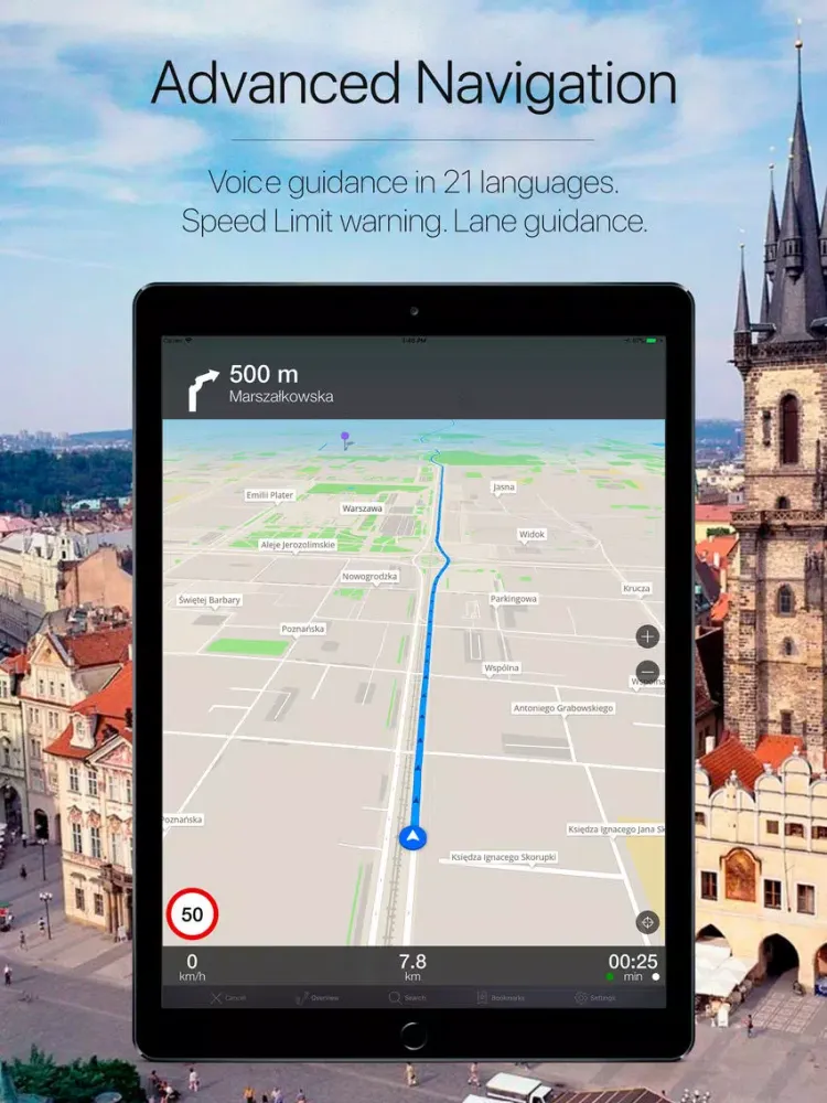 Poland Offline Navigation iPad  스크린샷