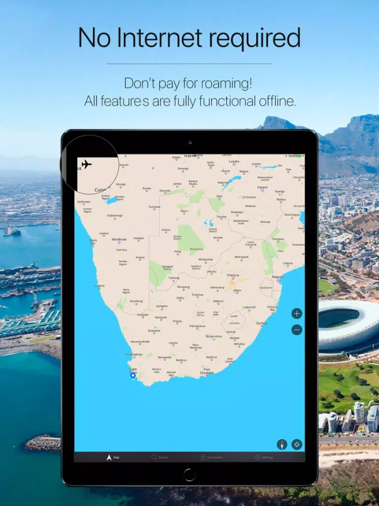 Capturas de tela do South Africa Navigation iPad 
