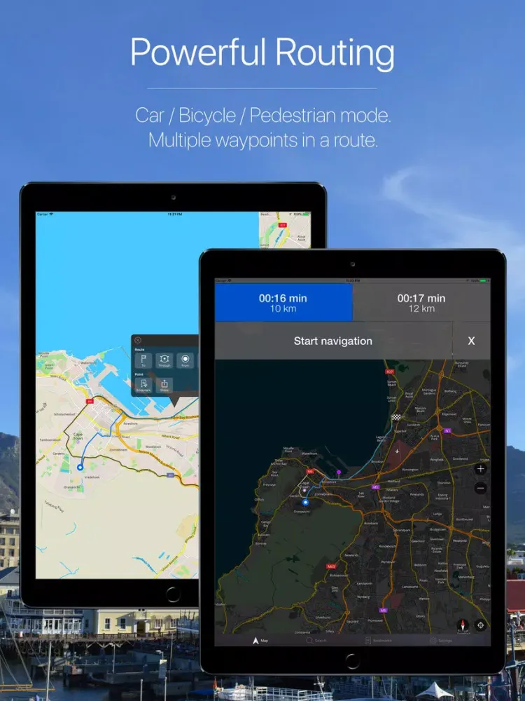 Capturas de tela do South Africa Navigation iPad 