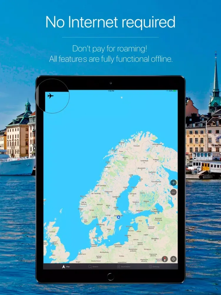 Скриншоты Sweden Offline Navigation iPad 
