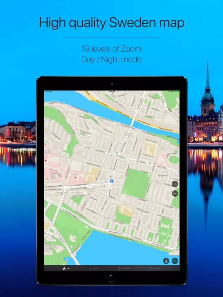 Скриншоты Sweden Offline Navigation iPad 