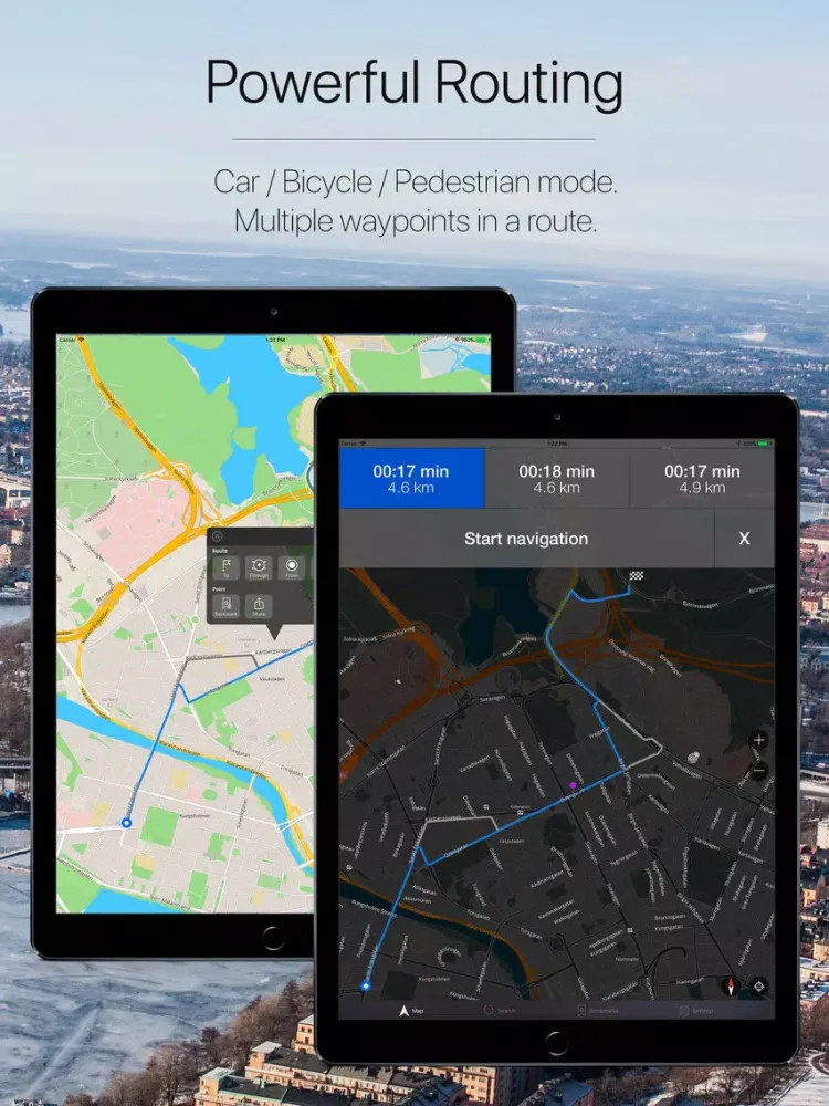 Скриншоты Sweden Offline Navigation iPad 