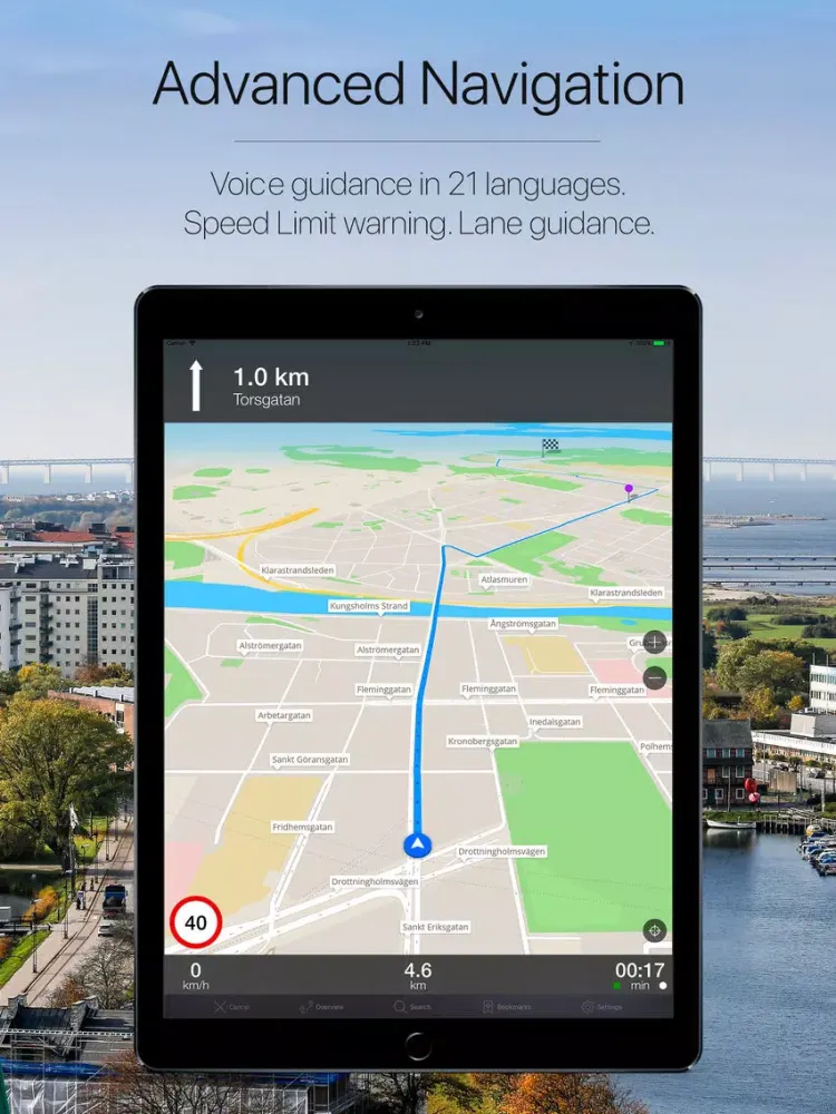 Скриншоты Sweden Offline Navigation iPad 