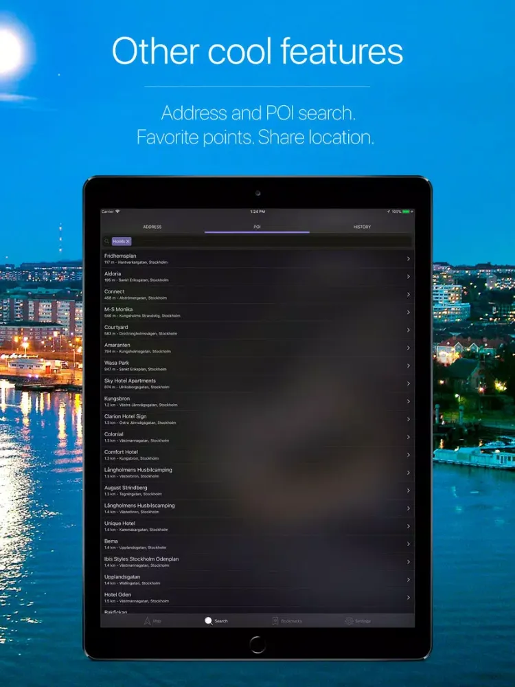 Скриншоты Sweden Offline Navigation iPad 