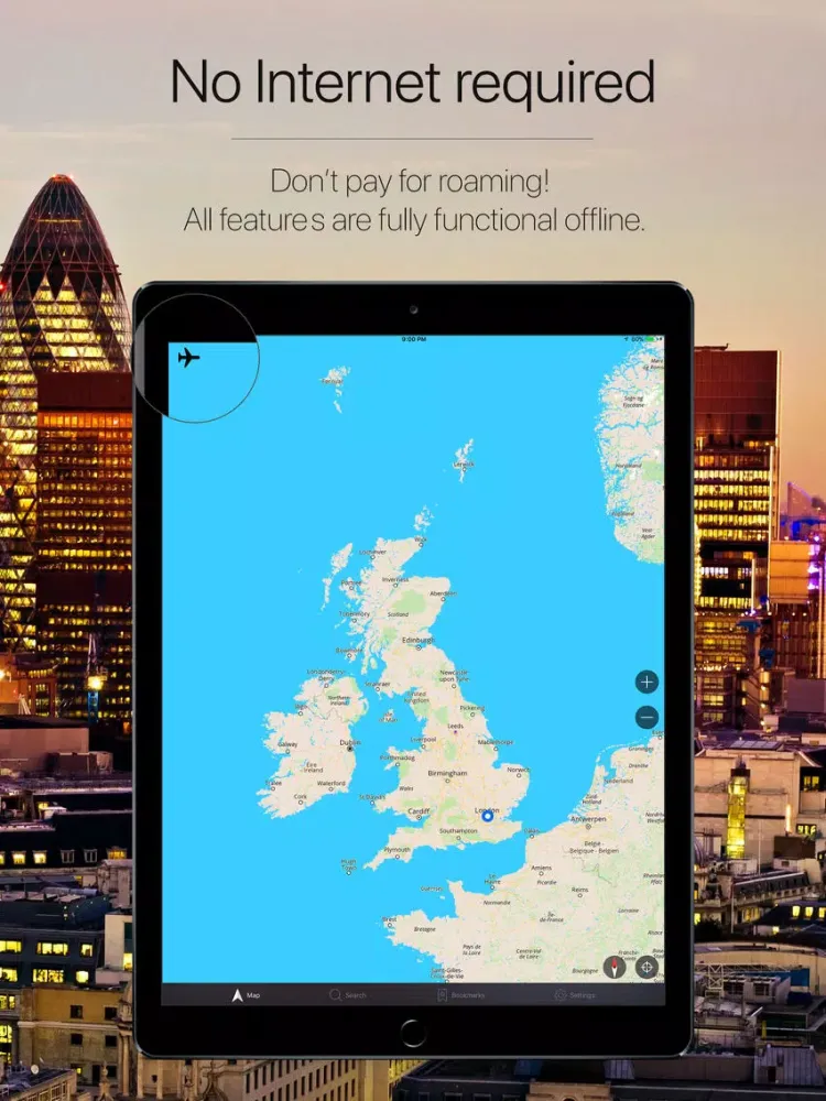Capturas de pantalla de UK Offline Navigation iPad 