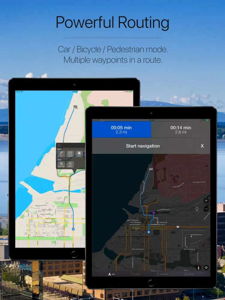 Capturas de pantalla de Alaska, USA Offline Navigation iPad 