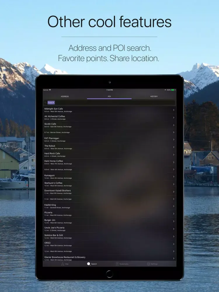 Capturas de pantalla de Alaska, USA Offline Navigation iPad 