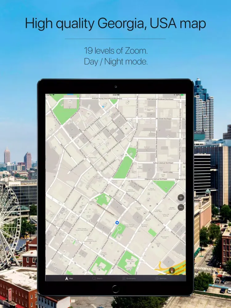 Capturas de pantalla de Georgia, US Offline Navigation iPad 