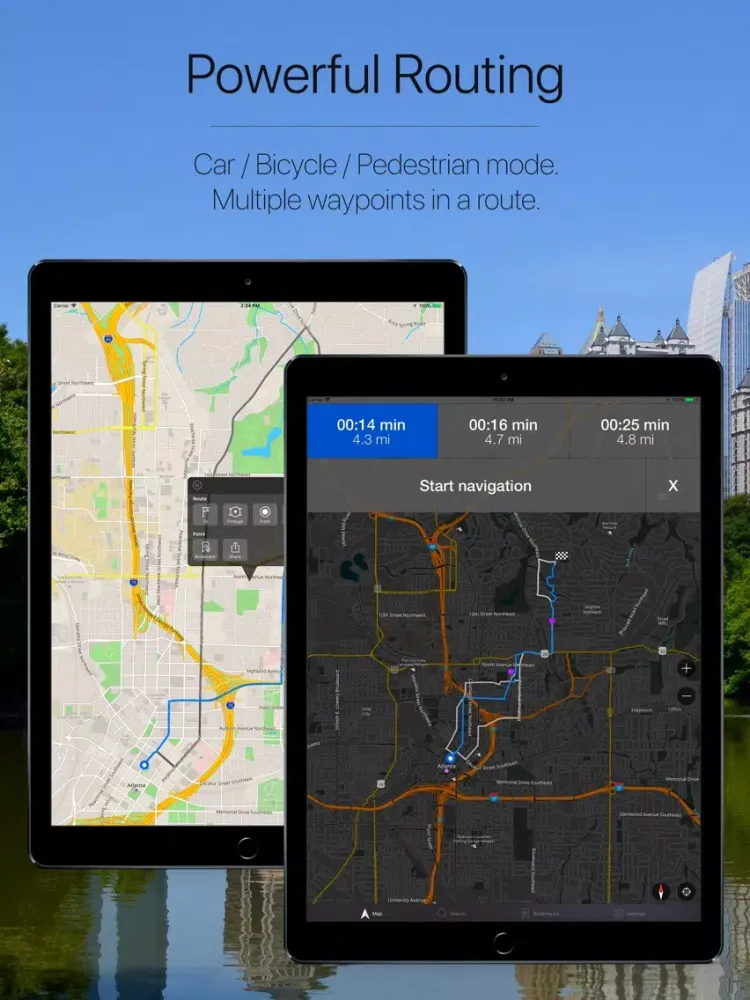 Capturas de pantalla de Georgia, US Offline Navigation iPad 