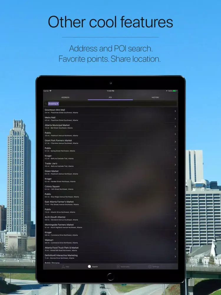 Capturas de pantalla de Georgia, US Offline Navigation iPad 
