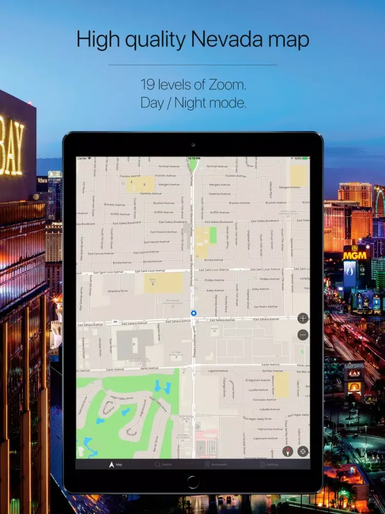 Capturas de tela do Nevada, USA Offline Navigation iPad 