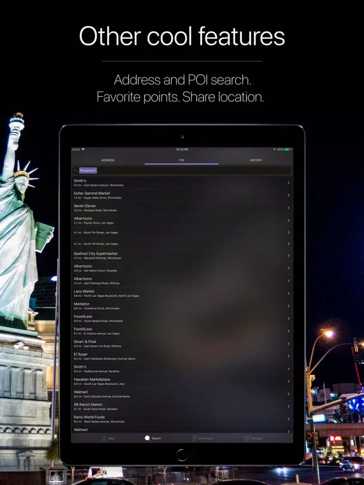Capturas de tela do Nevada, USA Offline Navigation iPad 