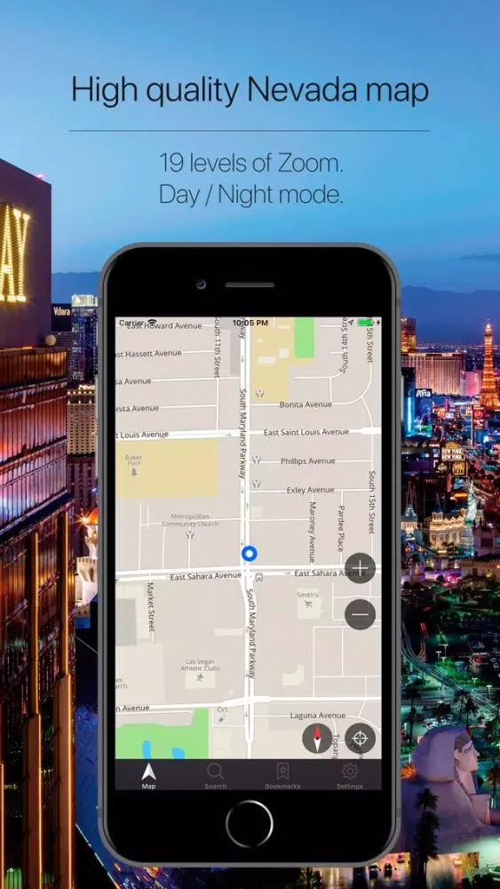 Capturas de tela do Nevada, USA Offline Navigation
