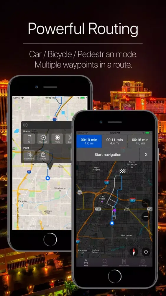Capturas de tela do Nevada, USA Offline Navigation