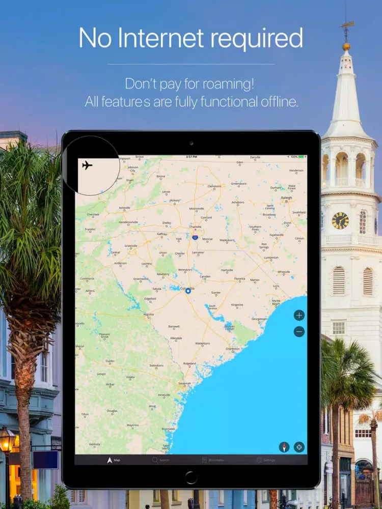 تصاویر South Carolina, USA Navigation iPad 