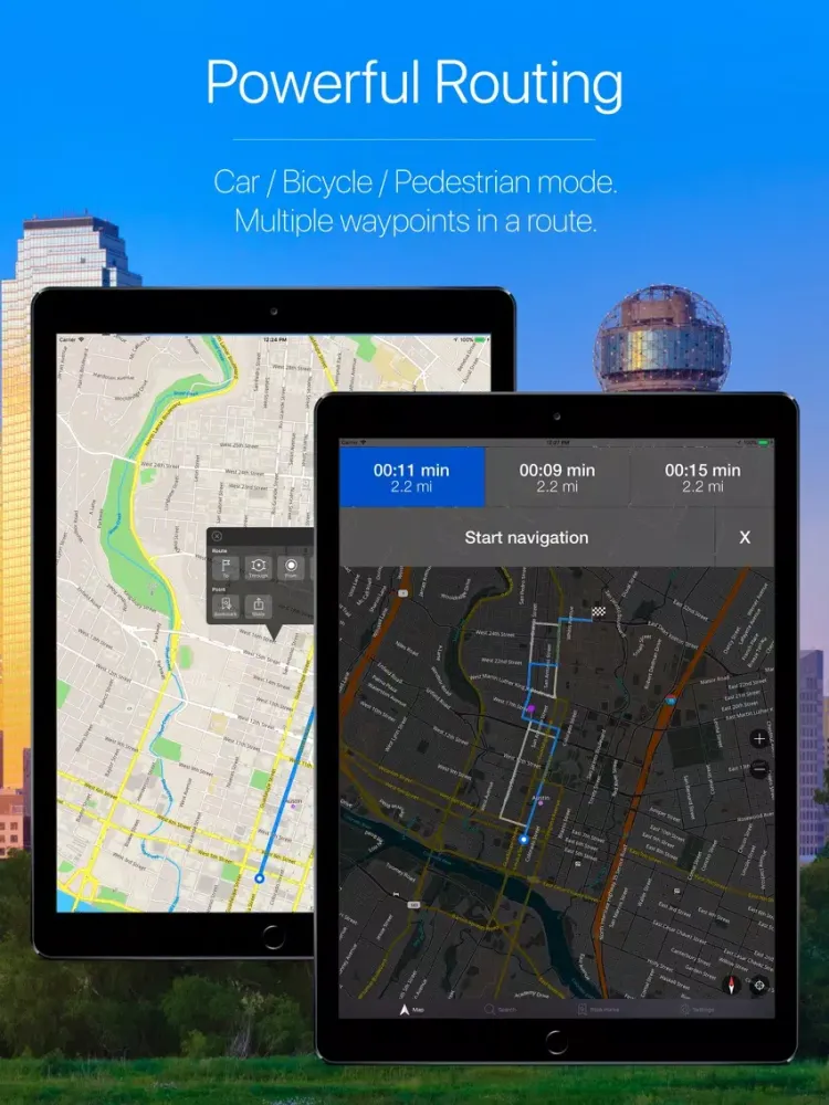 Скриншоты Texas, USA Offline Navigation iPad 