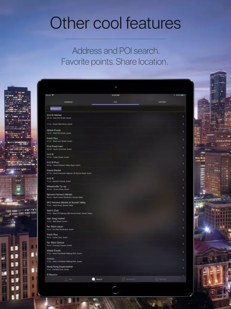 Скриншоты Texas, USA Offline Navigation iPad 