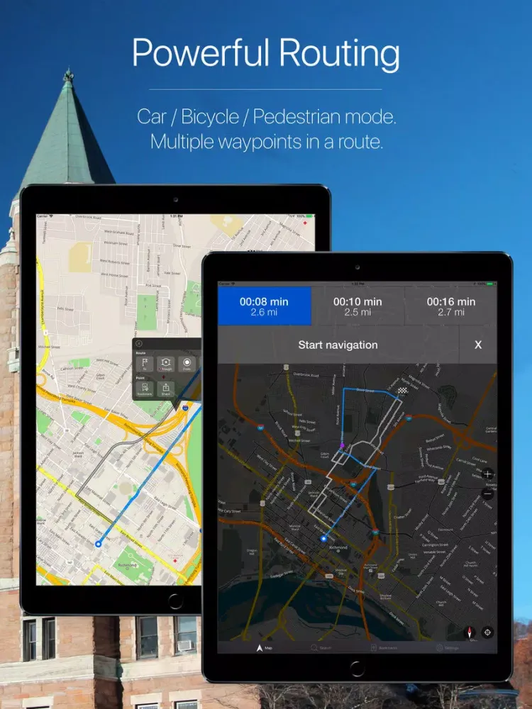 تصاویر Virginia Offline Navigation iPad 