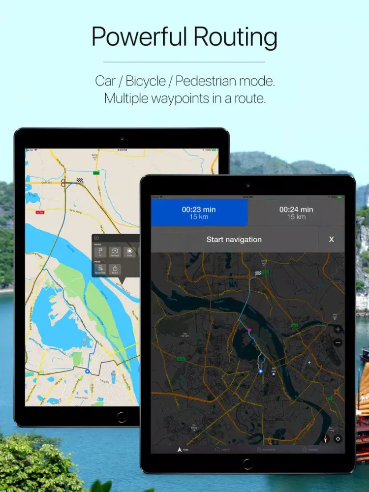 Capturas de tela do Vietnam Offline Navigation iPad 