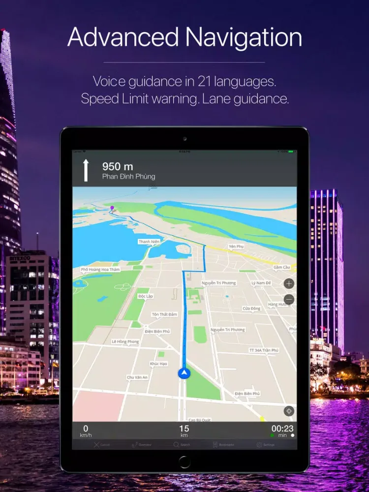 Capturas de tela do Vietnam Offline Navigation iPad 
