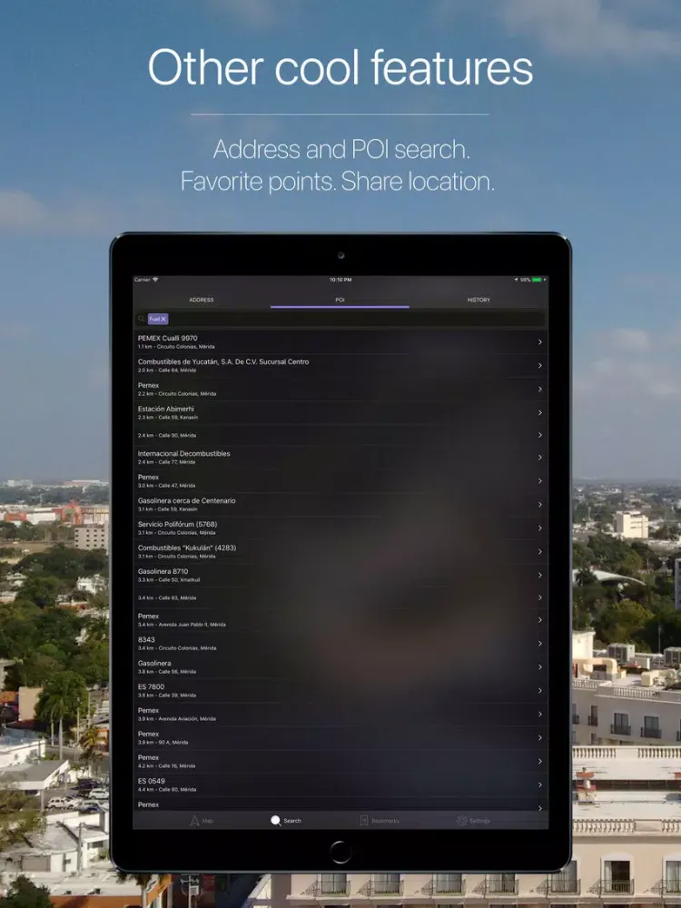 Capturas de tela do Yucatan Peninsula Navigation iPad 