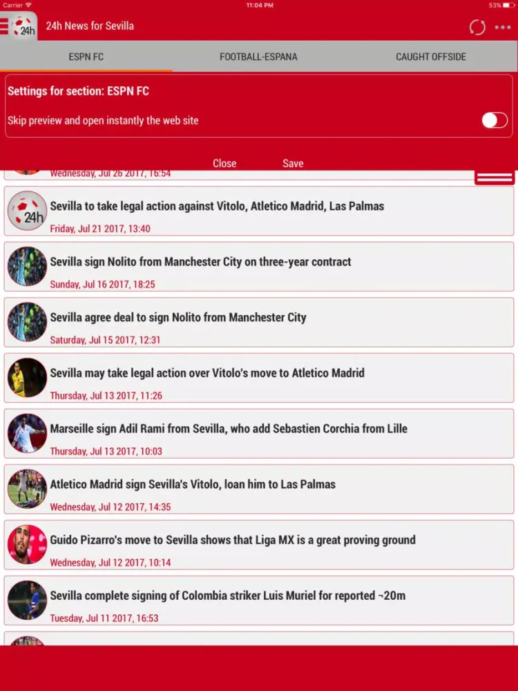 صور 24h News for Sevilla FC iPad 