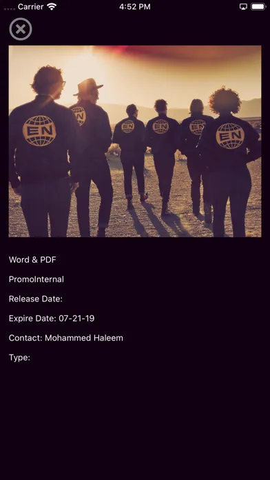 Sony Music Promo Portal Screenshots