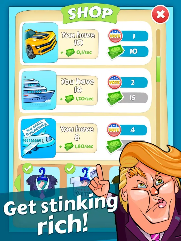 Rich Donald Trump Clicker Free iPad 应用截图