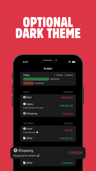 ภาพหน้าจอของ Budger - Money Tracker