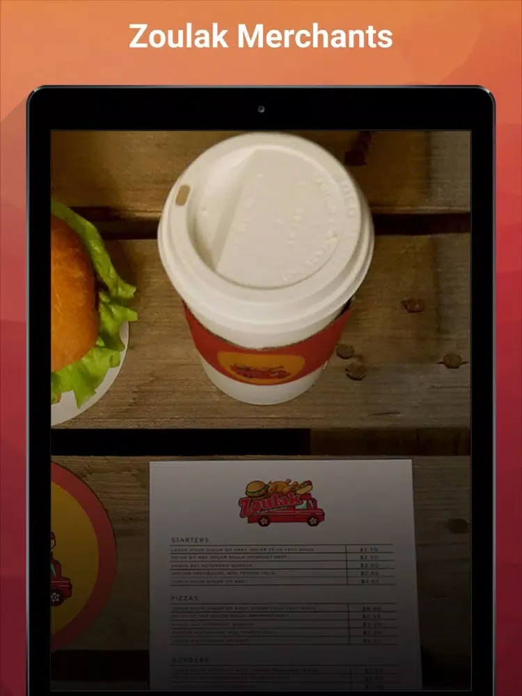 Zoulak Order Taking App iPad  Screenshots
