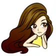 Girl daily life stickers