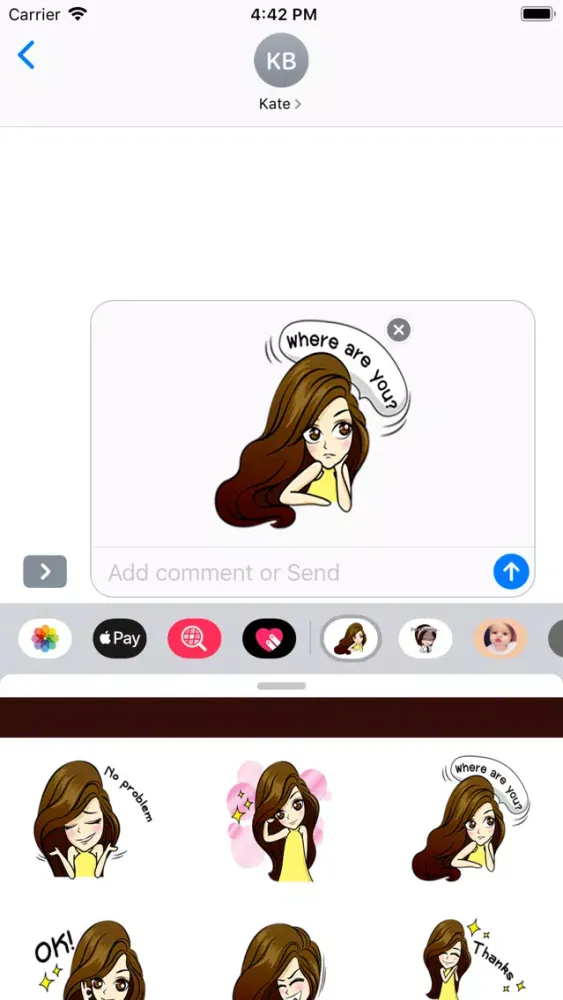 Girl daily life stickers应用截图