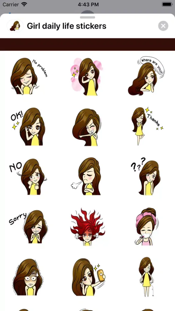 Girl daily life stickers应用截图