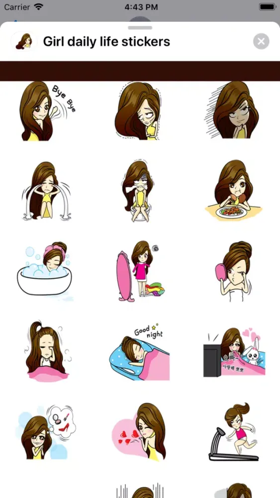 Girl daily life stickers应用截图