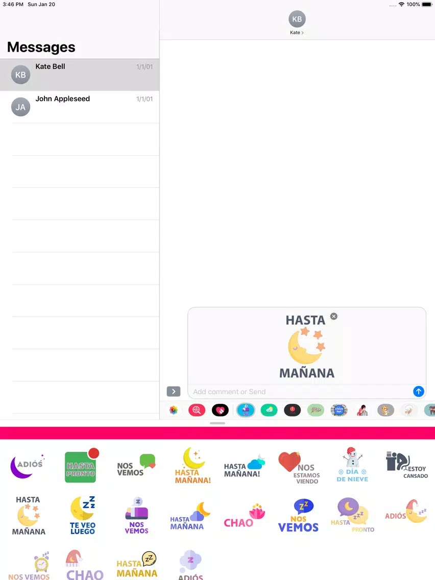 Spanish Goodbye Emojis iPad  স্ক্রিনশট