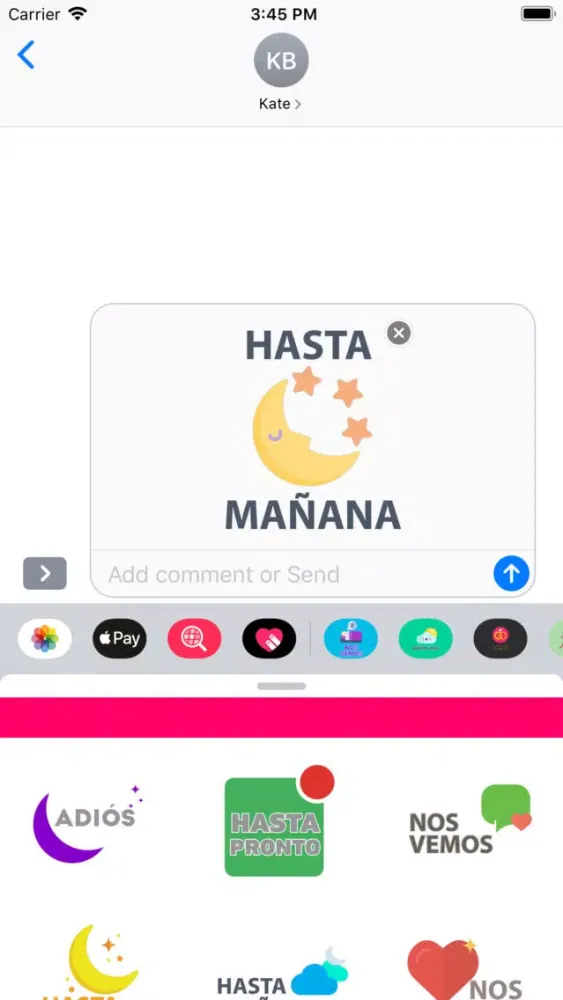 Spanish Goodbye Emojis应用截图