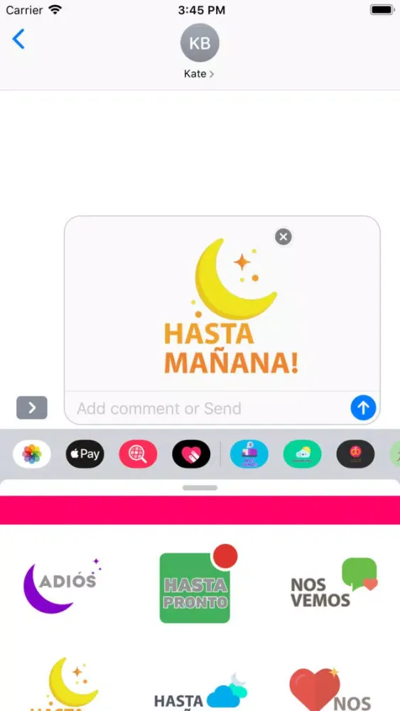 Spanish Goodbye Emojis应用截图