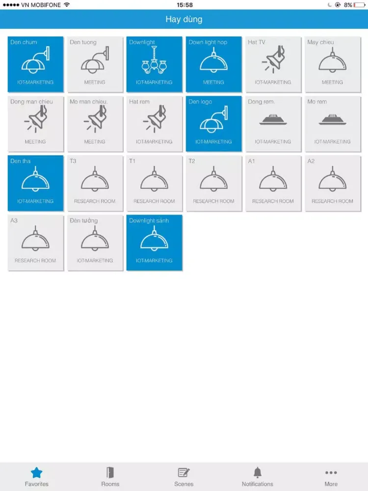 Tangkapan layar DHome iPad 