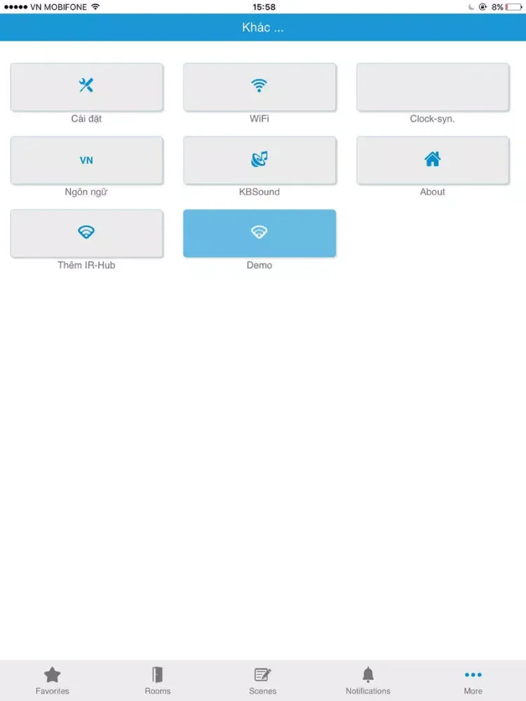Tangkapan layar DHome iPad 