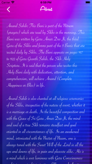 Capturas de tela do Anand Sahib