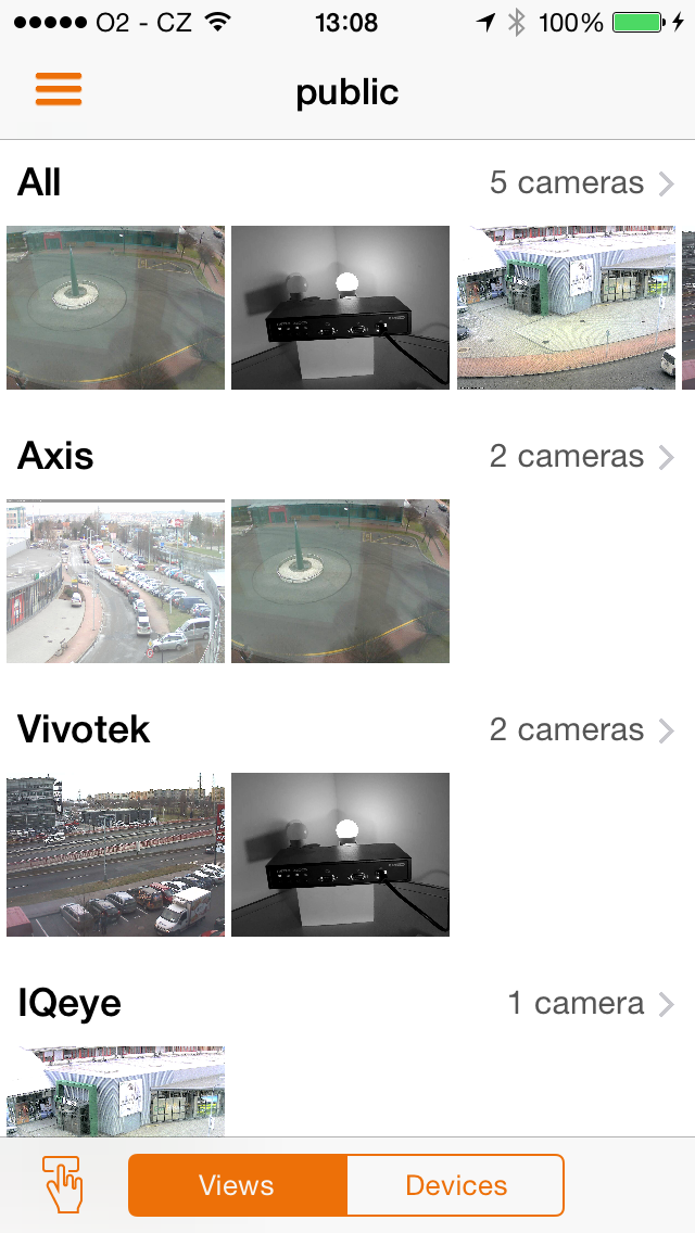 ภาพหน้าจอของ IPCorder Mobile